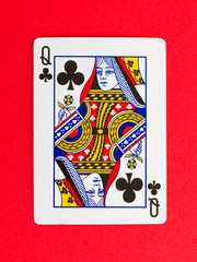 Old playing card (queen)