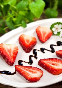 Erdbeeren und Balsamico