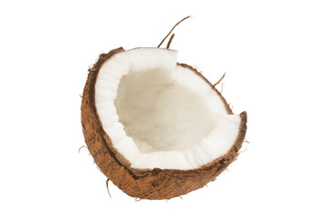 Fresh coconut and coconut shells