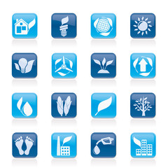 environment and nature icons - vector icon set