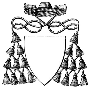 Coat of arms by prelate of Fiocchetto