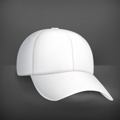 White baseball cap, vector