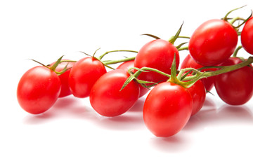 plum tomatoes on the vine