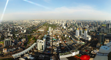 Naklejka premium Panorama of Bangkok - Bird's Eye View