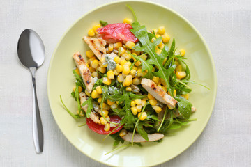 Salad with grilled chicken