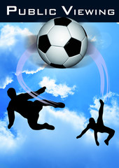 Fototapeta na wymiar Fußball-Live-Poster