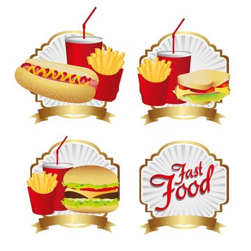 labels fast food combo