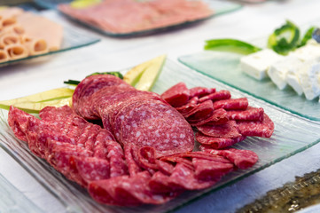 Tray with Salami