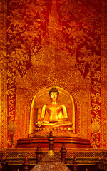 buddha and art wall temple
