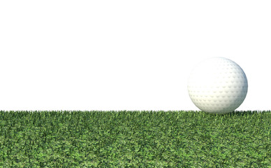 Golf on grass green