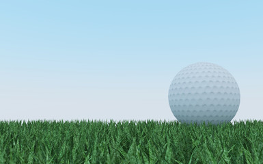 Golf on grass green