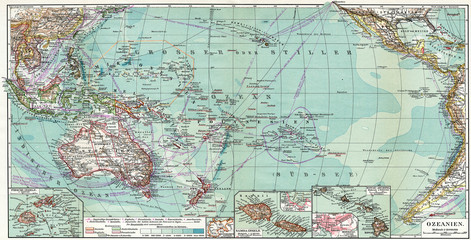 Map of Australia and Oceania.