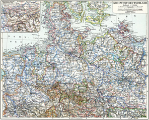 Map of the North-West Germany