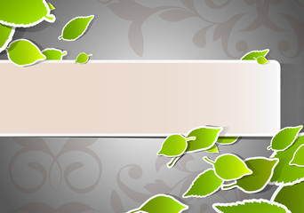 green leaves vector background