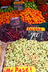 Fresh fruits and vegetables at the local market