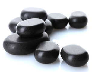 Spa stones isolated on white