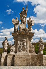 Fototapeta na wymiar Statue of King in Kutna Hora, Czech