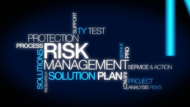 Risk management tag cloud animation video