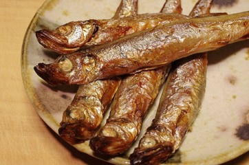 DINING KITCHEN grilled 子持ちししゃも