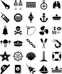 Nautical and marine icons