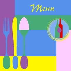 menu card design template for restaurant