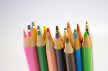色鉛筆のクローズアップ