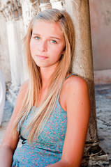 Naklejka premium Verona, Italy - portrait of young girl