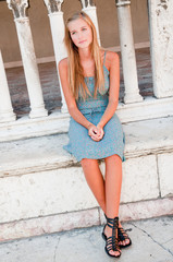 Verona, Italy - portrait of young girl