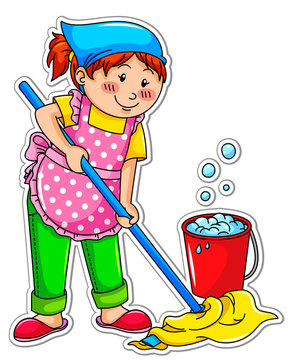 recommend clip art: cleaning girl