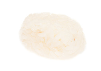 The boiled Chinese rice  on a white background