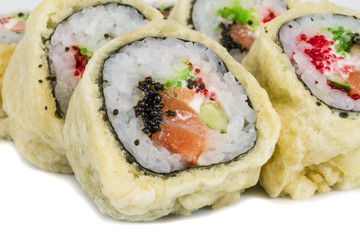 Japanese Cuisine -Tempura Maki Sushi (Deep Fried Roll made of sa
