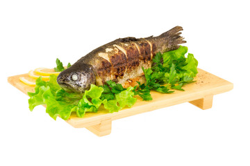 Roasted striped sea bass