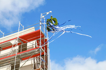 Richtkranz im Wind