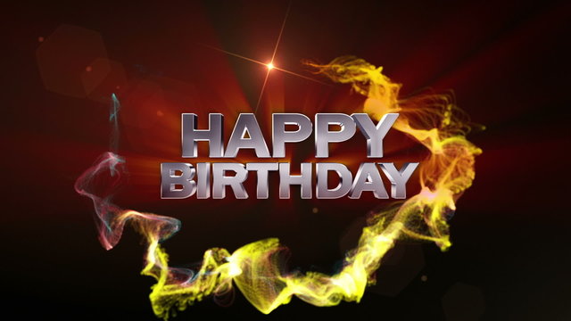 Happy Birthday Text in Particle (Double Version) - HD1080