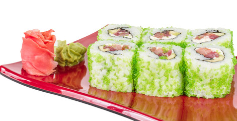 Tobiko Spicy Maki Sushi - Hot Roll with various type of Tobiko (