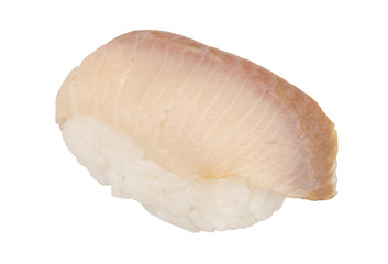 closeup of a young yellow-tail sushi
