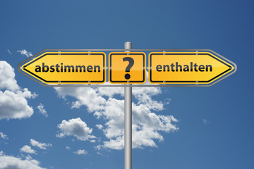 Abstimmen oder enthalten?