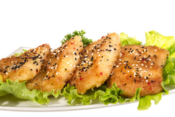 Roasted fish with lemon