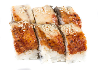 Japanese traditional Cuisine - Maki Roll with Cucumber , Cream C