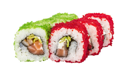 Tobiko Spicy Maki Sushi - Hot Roll with various type of Tobiko (