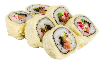 Japanese Cuisine -Tempura Maki Sushi (Deep Fried Roll made of sa
