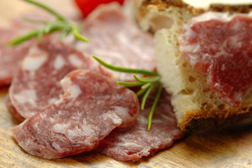 Sliced salami