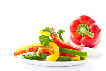 chopped salad with sweet peppers