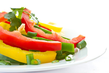 chopped salad with sweet peppers