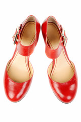 Fashionable women's red shoes