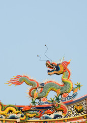 Fototapeta premium asian temple dragon