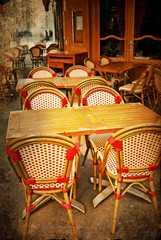 old-fashioned Cafe terrace