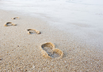 footprints in the sand