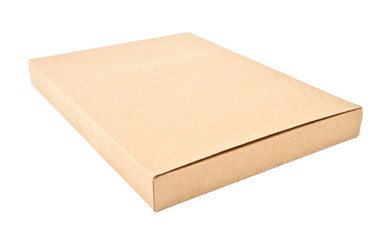 Isolated corrugated kraft paper Box