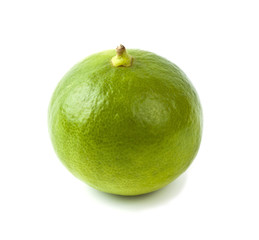 Fresh limes isolated on white